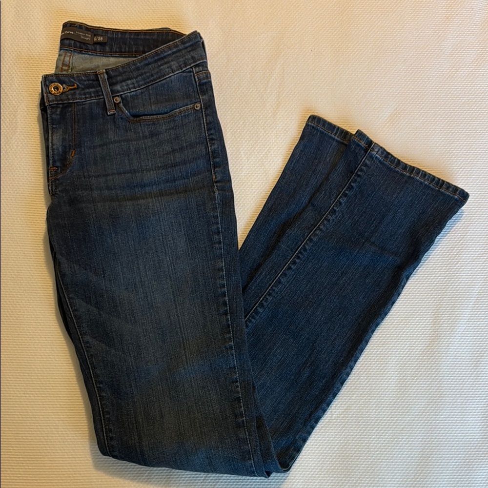Levi’s Blue Straight Leg Denim Jeans (length 41.5”)